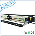 AUCAS alta calidad 1U cat5e 8/12/16/24/48 puertos UTP patch panel